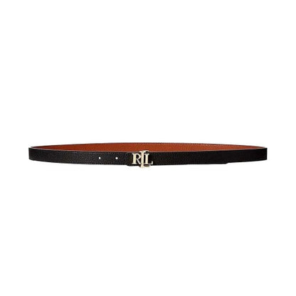 Front - Ralph Lauren Womens/Ladies Monogram Leather Belt