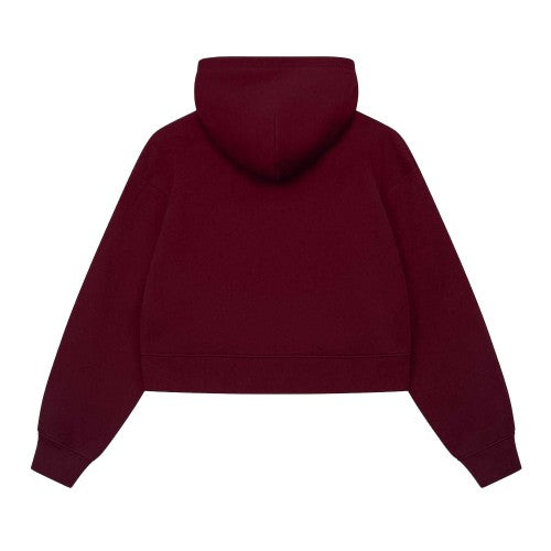 Burgundy - Back - Couture Womens-Ladies Applique Logo Cotton Full Zip Hoodie
