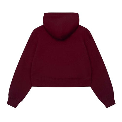 Burgundy - Back - Couture Womens-Ladies Applique Logo Cotton Full Zip Hoodie