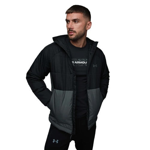 Front - Under Armour Mens Insulated Hooded Jacket