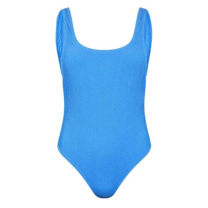 Front - Jack Wills Womens/Ladies Crinkled Scoop Neck Regular One Piece Swimsuit