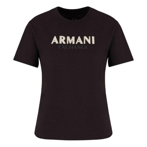 Front - Armani Exchange Womens/Ladies Crew Neck Regular T-Shirt