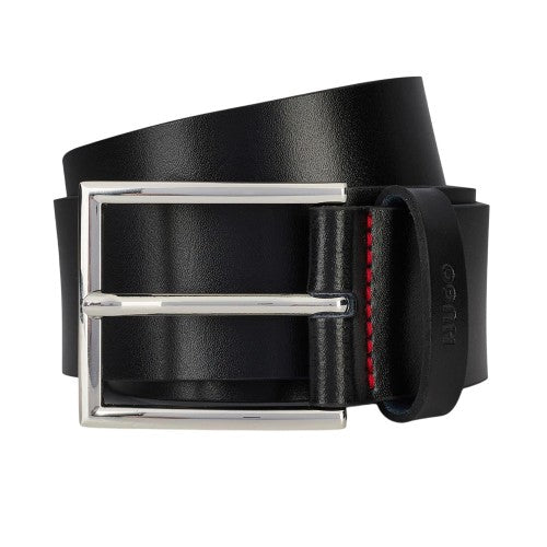 Front - Hugo Boss Mens Giaspo Leather Belt