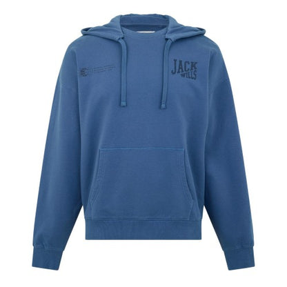 Front - Jack Wills Mens Logo Regular Drawstring Hoodie