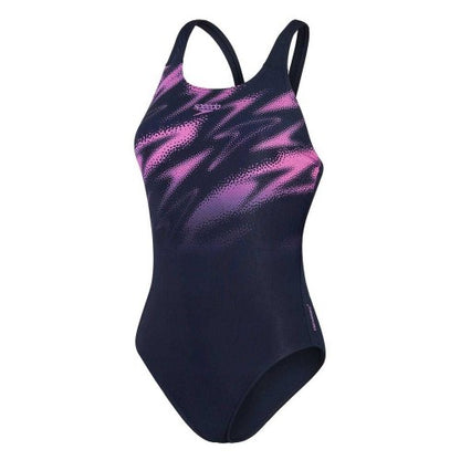 Front - Speedo Womens/Ladies Hyper Boom Graffiti One Piece Swimsuit