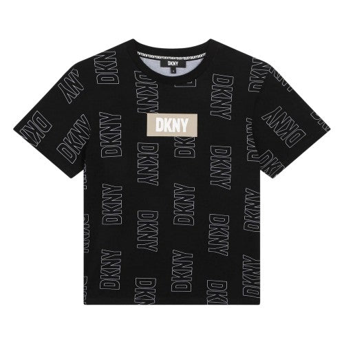 Front - DKNY Childrens/Kids Crew Neck Regular Short-Sleeved T-Shirt