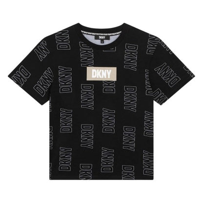 Front - DKNY Childrens/Kids Crew Neck Regular Short-Sleeved T-Shirt