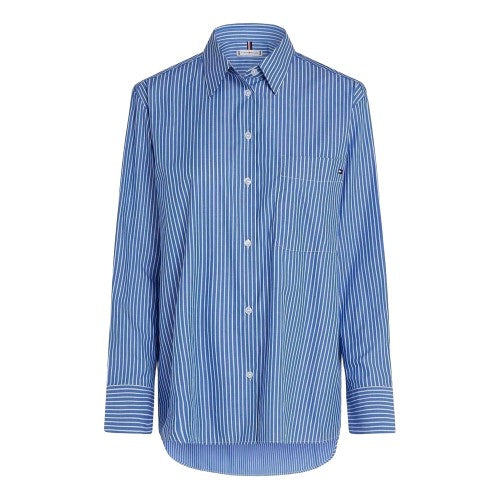 Front - Tommy Hilfiger Womens/Ladies Relaxed Fit Long-Sleeved Shirt