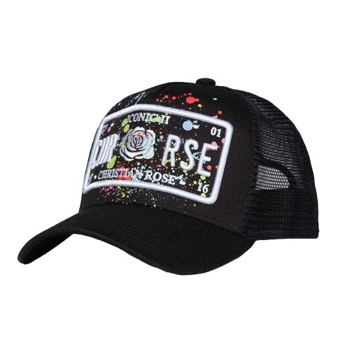 Front - Christian Rose Li Plate Trucker Cap