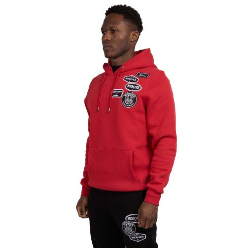 Front - Mercier Mens Mono Badge Hoodie