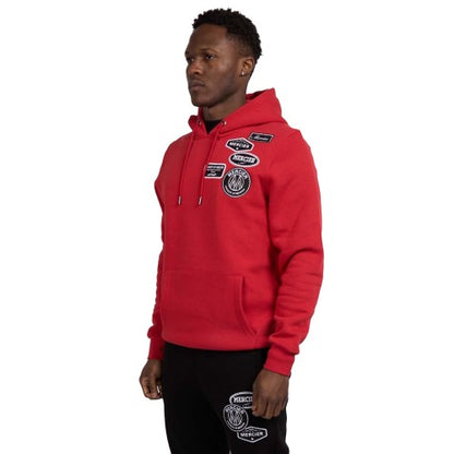 Front - Mercier Mens Mono Badge Hoodie