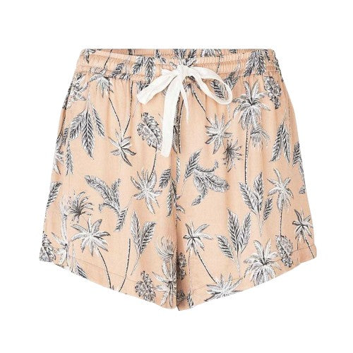 Front - CCDK Copenhagen Womens/Ladies Woven Palm Print Relaxed Fit Shorts