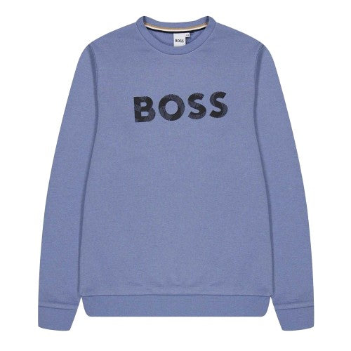 Front - Boss Boys Logo Crew Neck Regular Sweatshirt