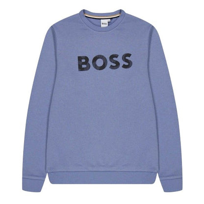 Front - Boss Boys Logo Crew Neck Regular Sweatshirt