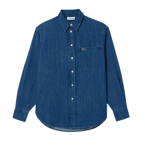 Front - Lacoste Womens/Ladies Denim Shirt