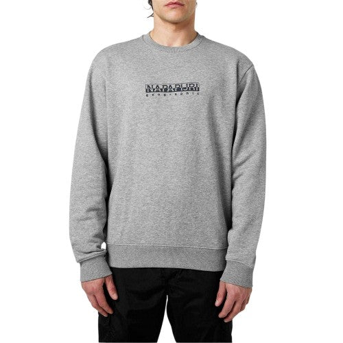 Front - Napapijri Mens Logo Regular Sweatshirt