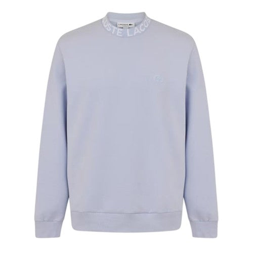 Front - Lacoste Mens Lettering Crew Neck Sweatshirt