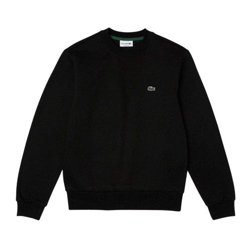 Front - Lacoste Mens Embroidered Logo Fleece Crew Neck Sweatshirt