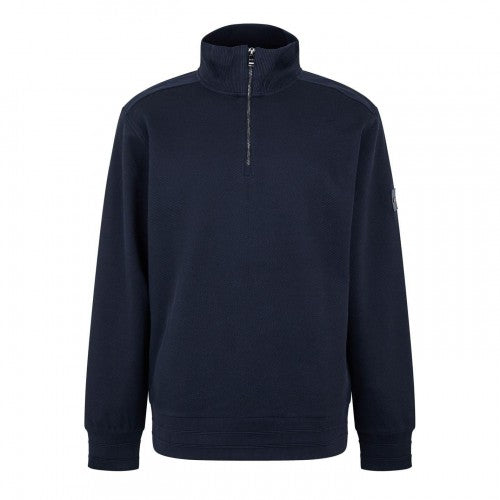 Front - Boss Mens Sidney Quarter Zip Regular Long-Sleeved Sweatshirt