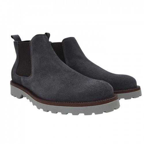 Front - Nicholas Deakins Mens Republic Suede Flat Chelsea Boots