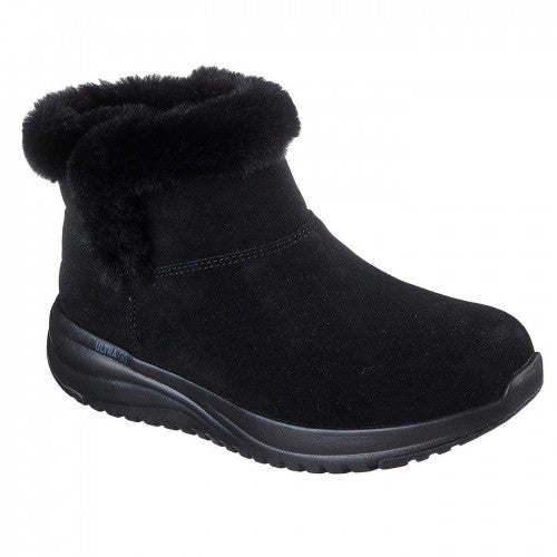 Front - Skechers Womens/Ladies On The GO Stellar Suede Faux Fur Lined Ankle Boots