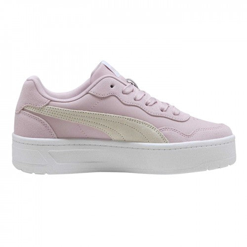 Front - Puma Womens/Ladies Court Lally Skye Leather Platform Trainers