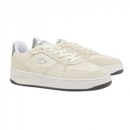 Front - Lacoste Mens L001 Logo Suede Flat Trainers