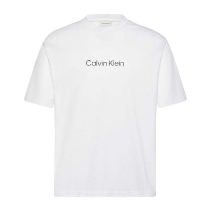 Front - Calvin Klein Mens Crew Neck Oversized T-Shirt