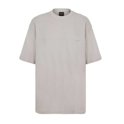 Front - Boss Mens Jersey Crew Neck Oversized T-Shirt