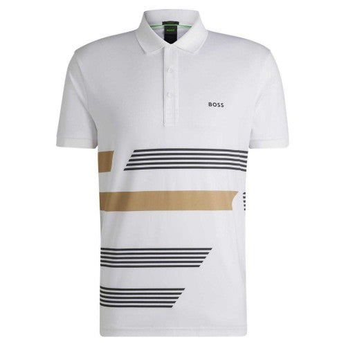 Front - Boss Mens Stripe Regular Polo Shirt