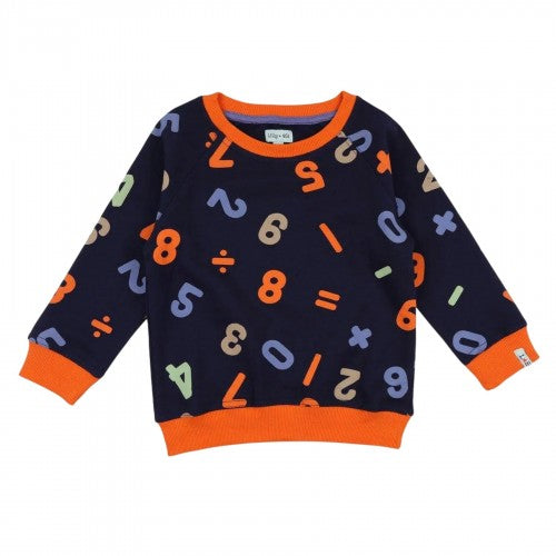 Front - Lilly & Sid Childrens/Kids Numbers Sweatshirt