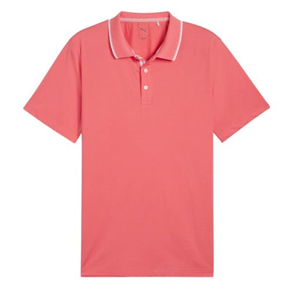 Front - Puma Mens Contrast Detail Polo Shirt