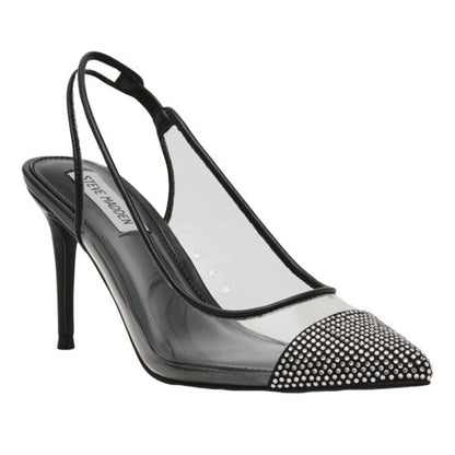 Front - Steve Madden Womens/Ladies Leena Metallic Sling Back Pumps