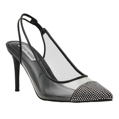 Front - Steve Madden Womens/Ladies Leena Metallic Sling Back Pumps