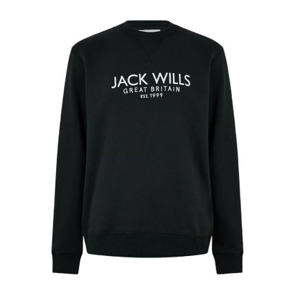 Front - Jack Wills Mens Belvue Embroidered Logo Sweatshirt