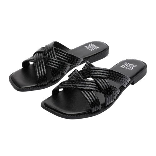 Front - Where´s That From Womens/Ladies Crete Snakeskin Sandals
