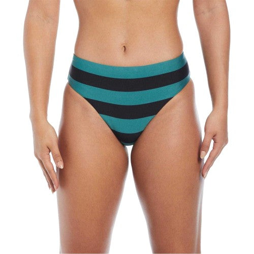 Front - Nike Womens/Ladies Horizontal Stripe Bikini Bottoms