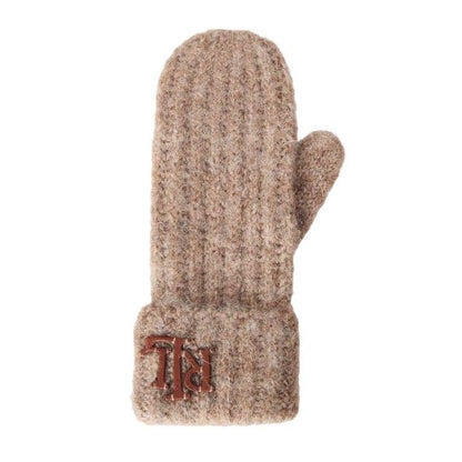 Front - Ralph Lauren Womens/Ladies Leather Embroidered Logo Mittens