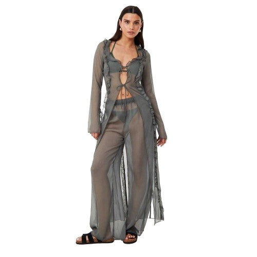 Front - Jack Wills Womens/Ladies Frill Beach Coverup Set