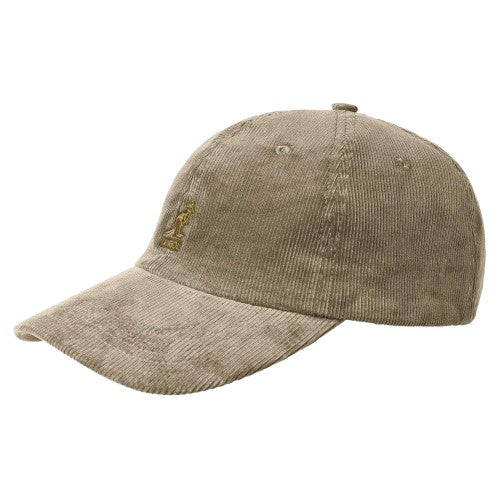 Front - Kangol Embroidered Logo Corduroy Baseball Cap