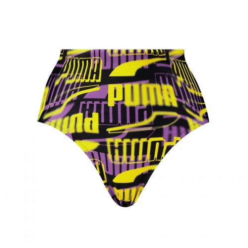 Front - Puma Womens/Ladies Abstract High Waist Bikini Bottoms