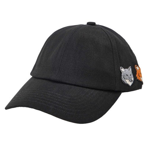 Front - Maison Kitsuné Mens Double Fox Head Baseball Cap