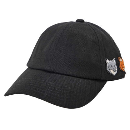 Front - Maison Kitsuné Mens Double Fox Head Baseball Cap