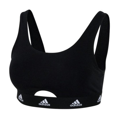 Front - Adidas Womens/Ladies Cotton Scoop Neck Comfort Bralette