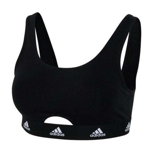 Front - Adidas Womens/Ladies Cotton Scoop Neck Comfort Bralette