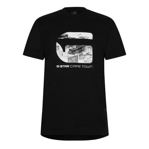 Front - G-Star Mens Cape Town Graphic Print Organic Cotton T-Shirt