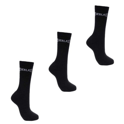 Front - Everlast Mens Logo Crew Socks (Pack of 3)