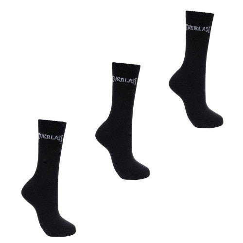 Front - Everlast Mens Logo Crew Socks (Pack of 3)