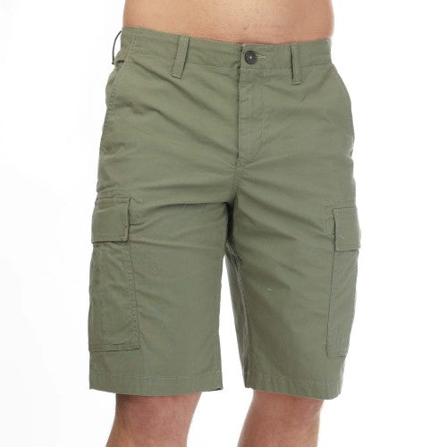 Front - Timberland Mens Poplin Outdoor Cargo Shorts