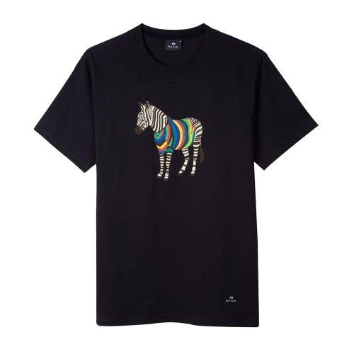 Front - Paul Smith Mens Zebra Crew Neck Regular T-Shirt
